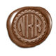 Scallop Frame Circle Monogram Peel & Stick Wax Seals Image 4 of 11
